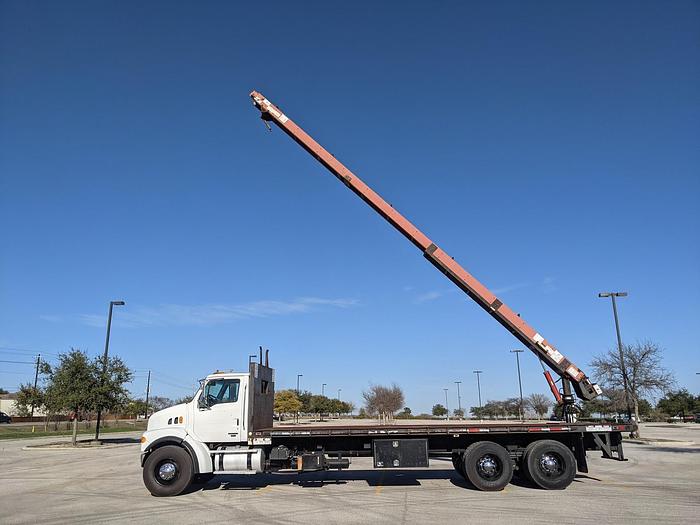 Used LOW LOW MILES!! 2007 Sterling LT7500 Flatbed W/ Cleasby 41' Roofing Conveyor. Trusted Seller!
