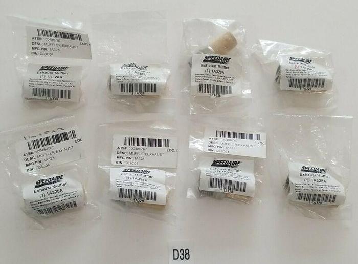 *NEW IN SEALED BAGS* LOT OF 8 Speedaire 1A328A Pneumatic Exhaust Muffler