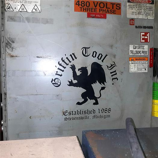Used GRIFFIN 80 TON VERTICAL TRIM PRESS & SHUTTLE