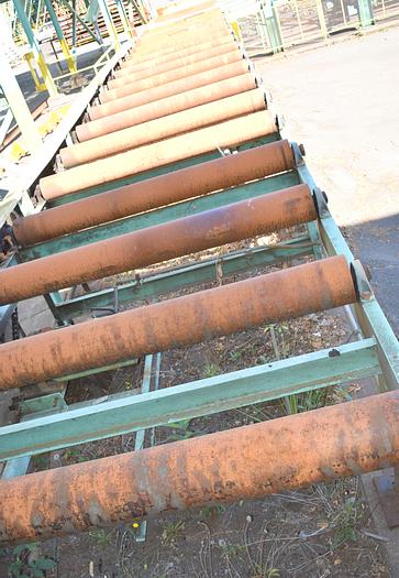 Used 85ft long Powered rollcase 7ft wide live roll conveyor