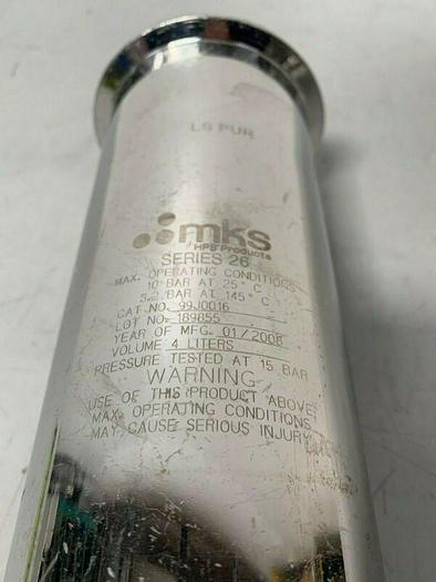 Used MKS 99J0016 Stainless Steel 20" Pipe w/ 4.5" Connections