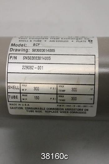 Unused Standard Xchange BCF Shell and Tube Heat Exchanger #38160