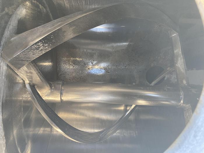 Used Caccia approximately 200 cubic feet stainless steel ribbon mixer