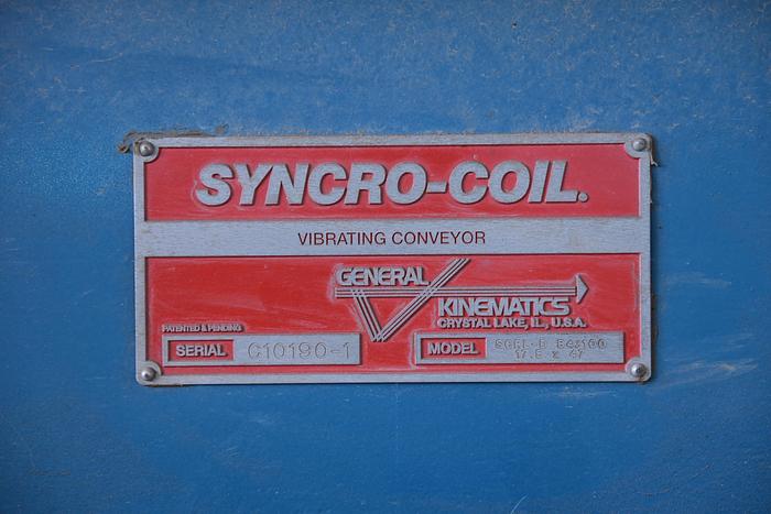 Used GENERAL KINEMATICS SYNCRO-COIL VIBRATING CONVEYOR