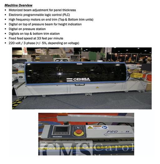 Used 2011 Cehisa PRO-11 Edgebander