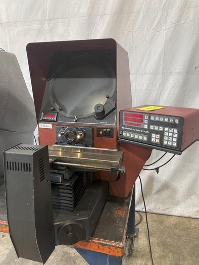 Used Starrett 14" Optical Comparator with Quadra-Chek 2000 Digital Read Out HB350