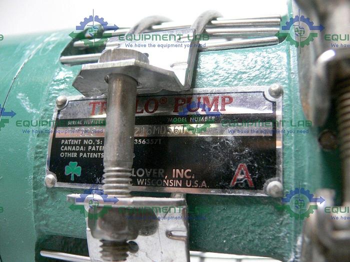 Used Tri-Clover TRI-FLO Pump C216MD56T-S w/ 1.5HP Baldor Industrial 3 Phase Motor