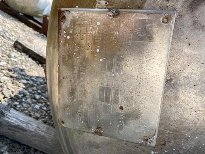 Used 350 GALLON REACTOR – T-316 S/S – 75 PSI/FV INTERNAL/150 PSI JACKET