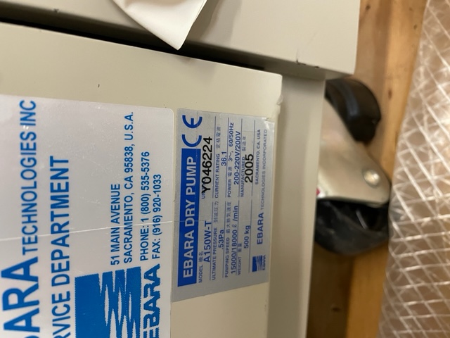 Used 2005 Ebara A150W-T