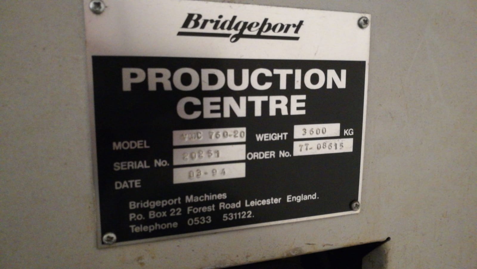 Gebruikt BRIDGEPORT VMC 760 20 - 1994