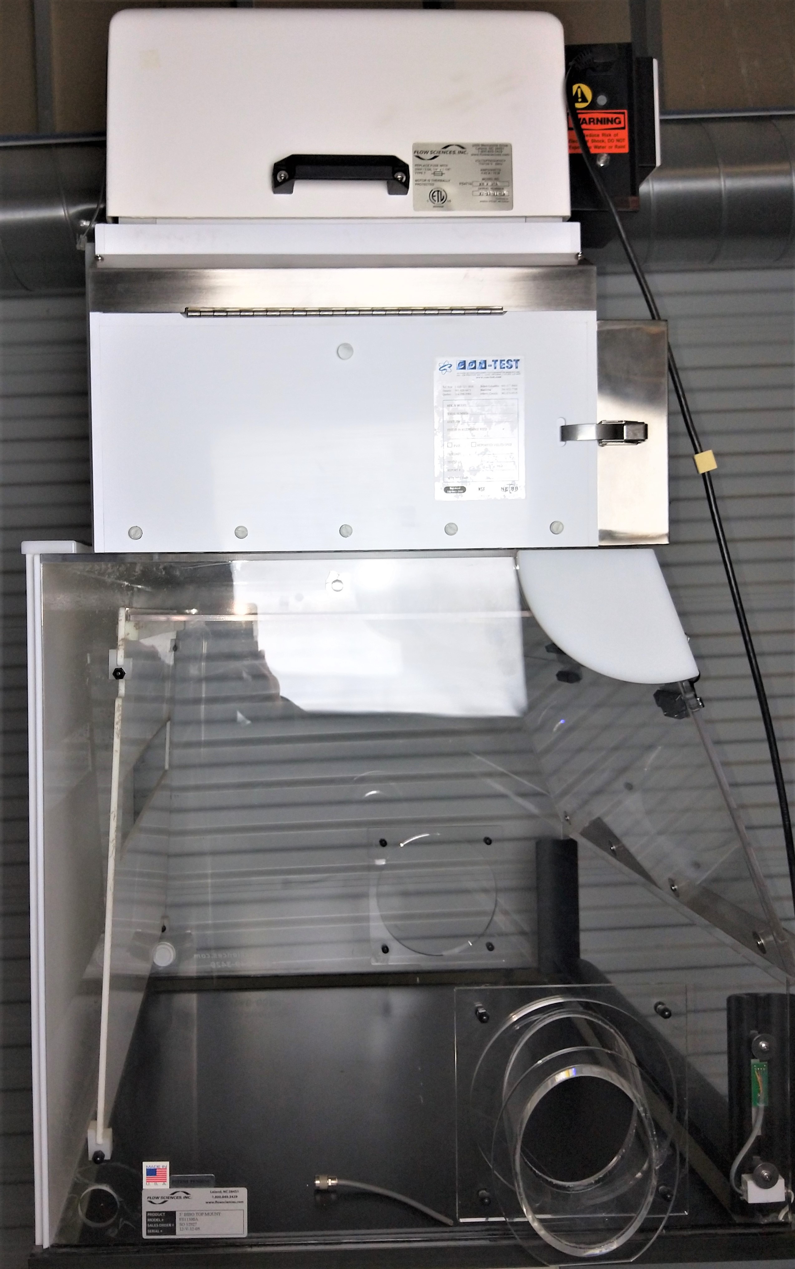Used Flow Sciences FS4710 - FS11300A Dual HEPA BIBO Balance Enclosure with FS1645 Air Monitor
