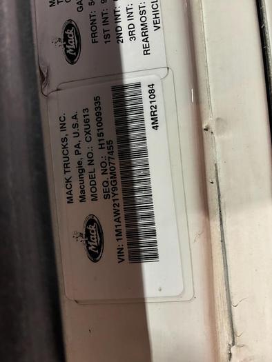 Used 2016 Mack CXU613
