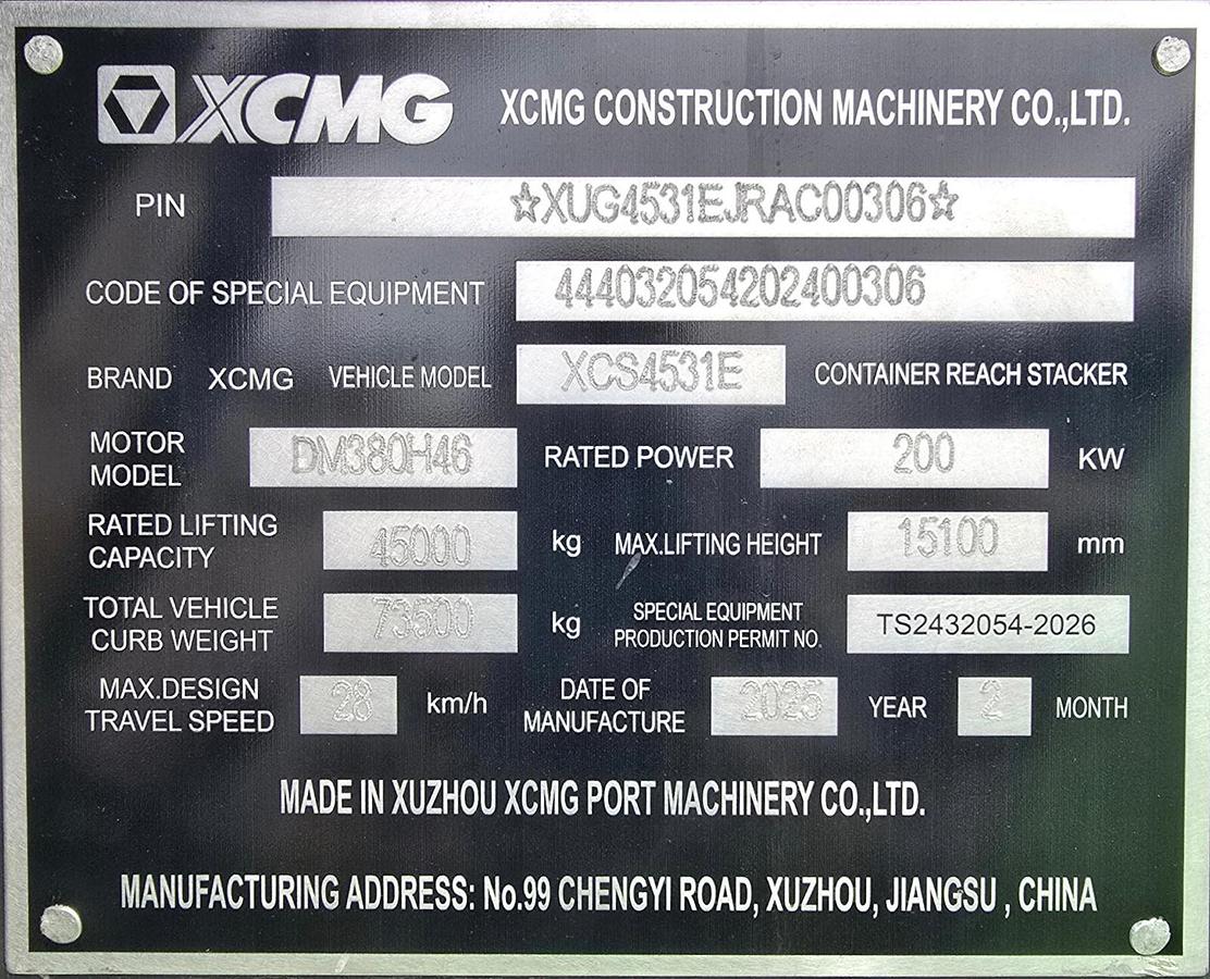 Terminalift Electric Container Reach Stacker