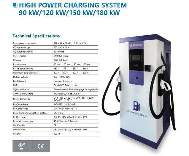 180kW High Power DC Fast Charging Station