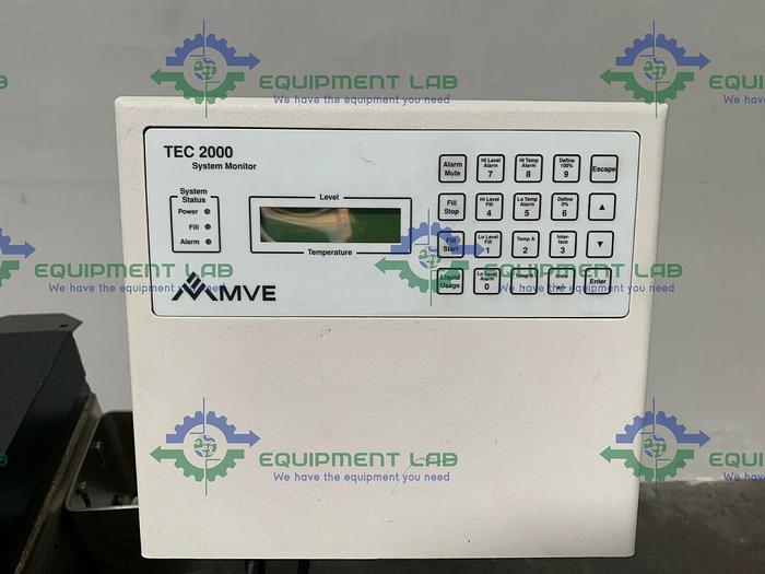 Used CHART MVE 511F Liquid Nitrogen Cryogenic Storage Tank w/ TEC 2000