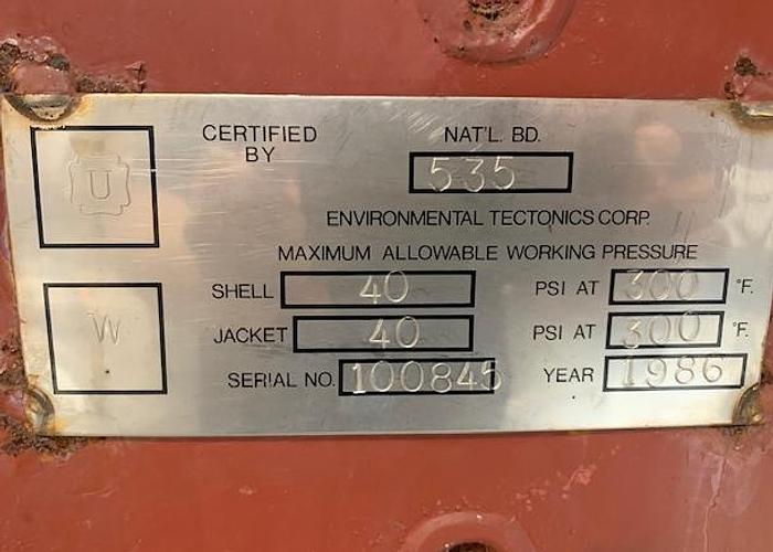 Used Enviromental Tectonics AutoClave