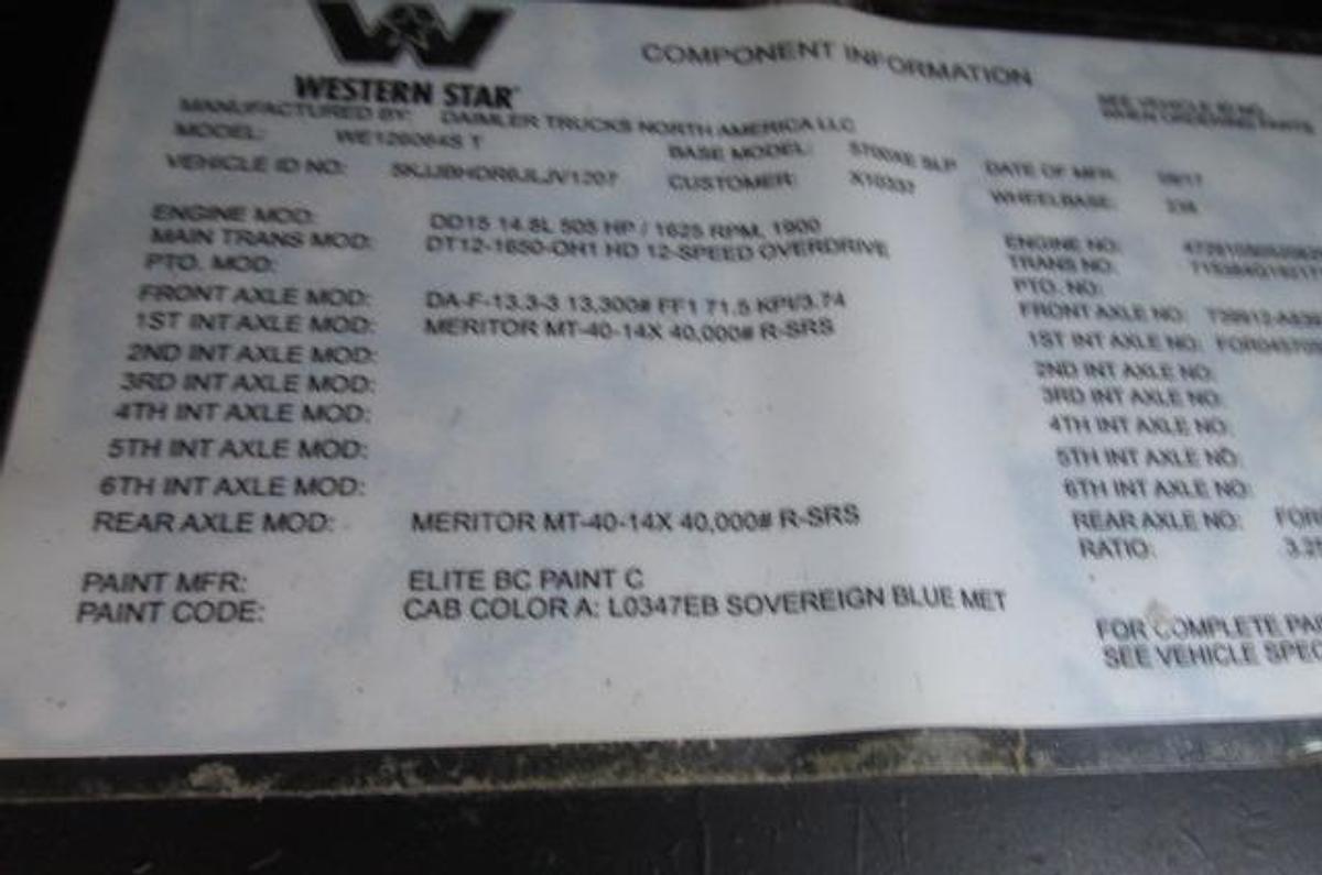 Used 2018 Western Star 5700 XE 505 HP