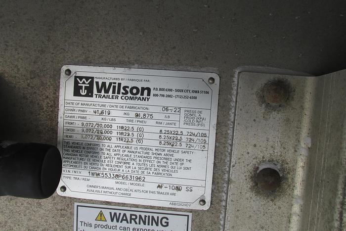 Used 2023 Wilson Tridem aluminum flat deck
