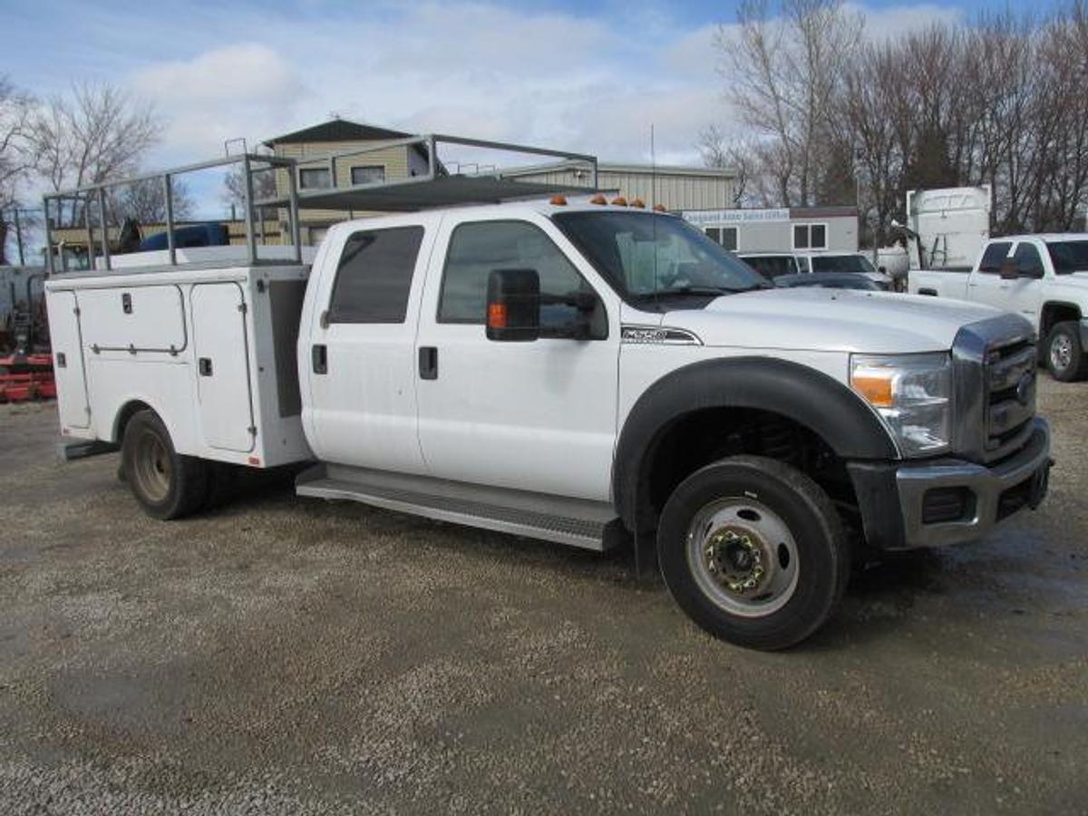 Used 2016 Ford F 550 Crew Cab 4x4 with Brandex service body 
