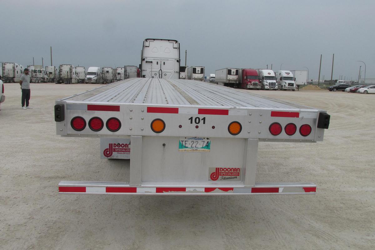 Used 2021 Doonan 53 ft Flat Deck tandem Cali Legal Aluminum trailer