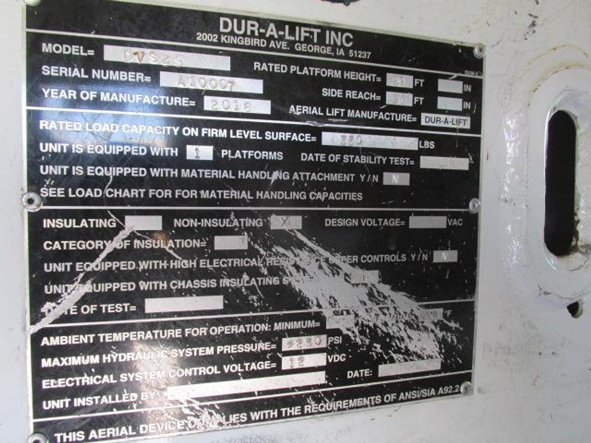 Used 2016 Ford E350 bucket van with Dur A Lift 34 ' working height lift