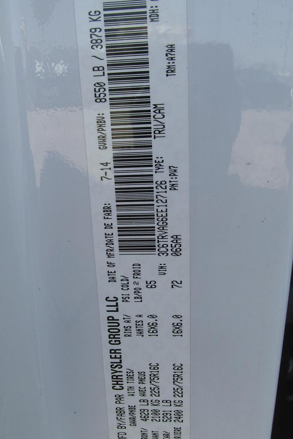 Used 2014 Ram Prostar 2500 Cargo Van with shelving 