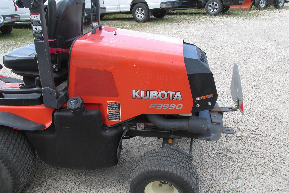 Used 2016 Kubota F 3990 4x4 mower with 72" deck