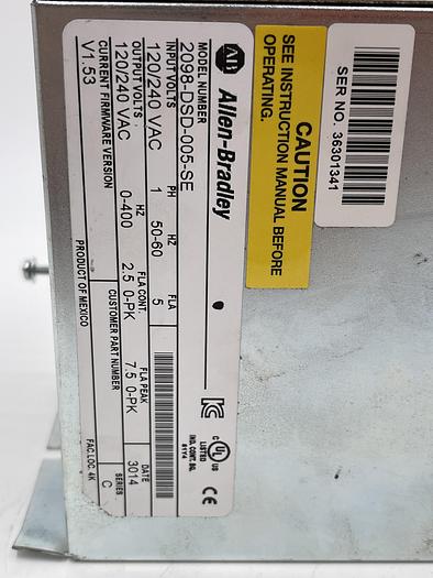Used Allen-Bradley 2098-DSD-005-SE Ser C