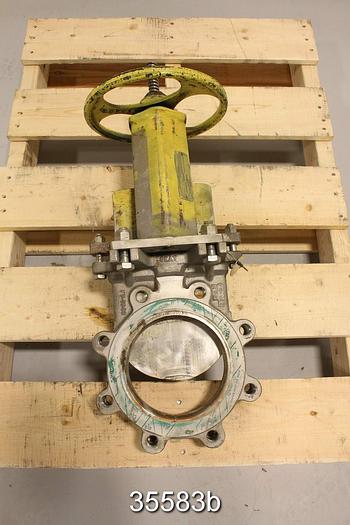 Used Fabri 6" Hand Operated Knife Gate Valve #35583