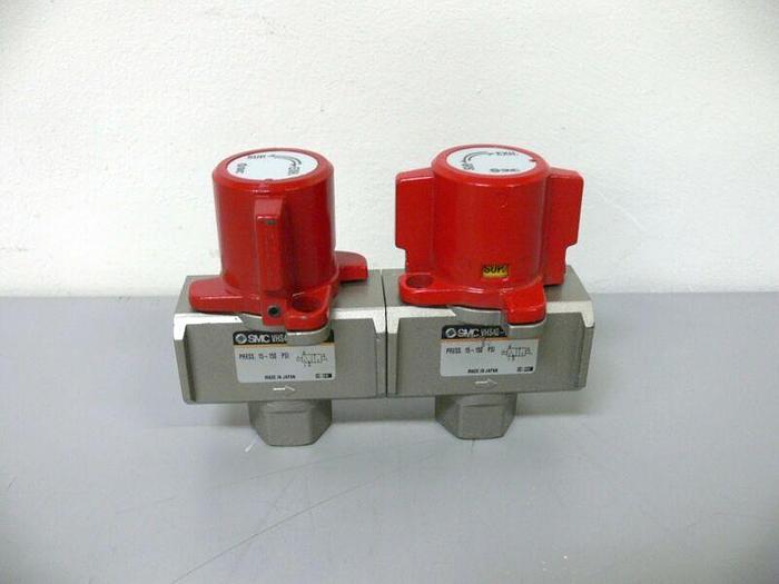 Used Lot of 2 - SMC VHS40-N06-Z 15-150 psi Valve Assembly