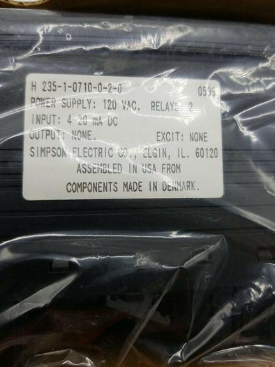 SIMPSON H235-1-0710-0-2-0 PANEL METER