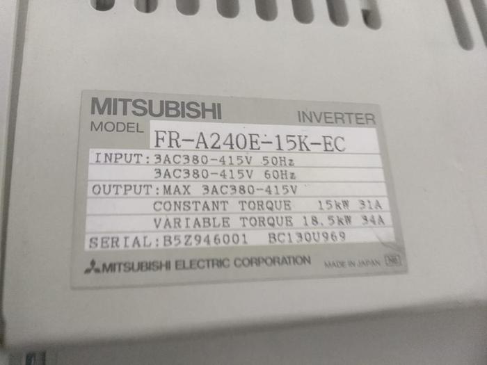 Frequenzumformer Freqrol A200 FR-240-E-15K-EC, Mitsubishi Electric, 15/18,5 KW, neuwertig