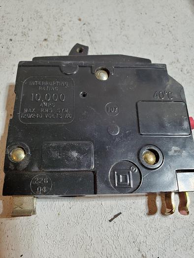 Used Square D 30A Single Pole Circuit Bolt on Breaker