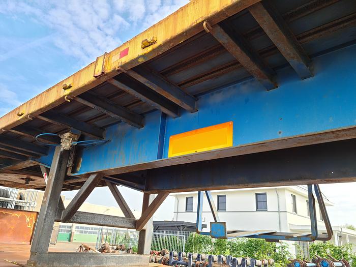 Used 1979 2 AXLE FLATBED TRAILER STEEL SUSPENSION STEEL FLOOR GROENEWEGEN