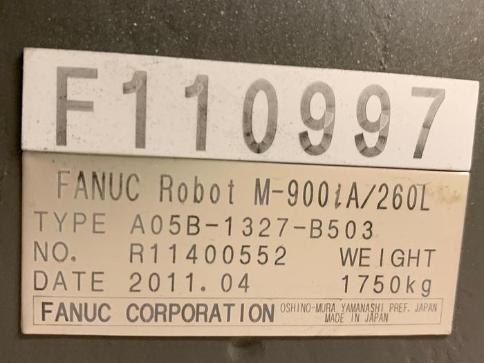 Used FANUC M900iA/260L 6 AXIS CNC ROBOT WITH R30iA CONTROLLER 260KG X 3100mm REACH