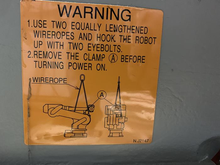 Used MOTOMAN UP50N (HP50) 50KG X 2046MM REACH 6 AXIS CNC ROBOT WITH NX100 CONTROL