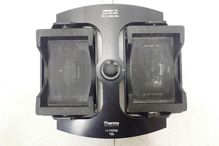 Used Thermo 11175750 T20 Centrifuge Rotor w/ 2 Plates, 2 11175631 Microplate Carriers
