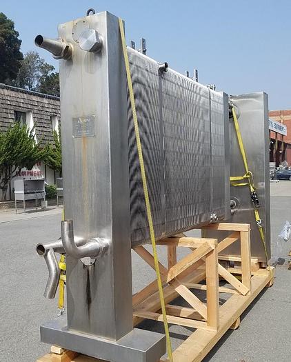 Used Heat Exchanger, Plate, 2,300 SF, 316 Stainless Steel, APV, HTST #C743296
