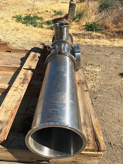 Used Tank, 4 Gallon, S/st, 6" x 36", Internal Coil, Glacier Tank #C743969