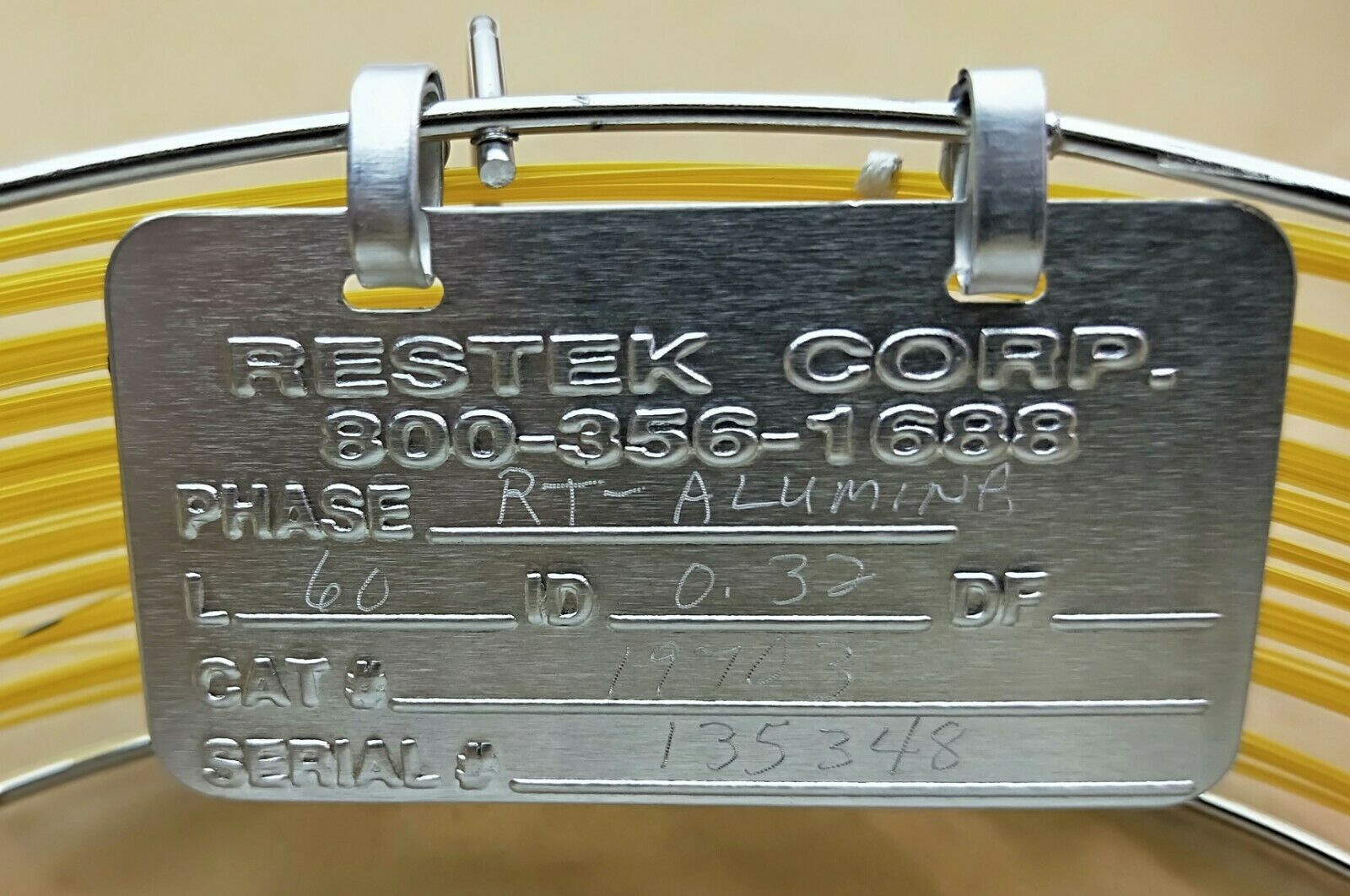 New open box Restek Rt-Alumina (19703) Capillary Column - 60M x 0.32mm x 3µm