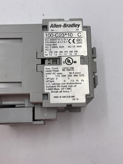 Used Allen-Bradley 100-C12*10 Ser A, 100-FSC280 Ser A