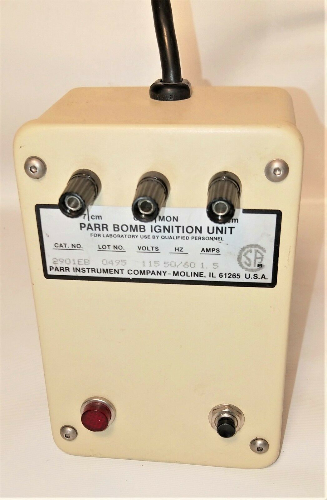 Used Sold Parr 101ACL Bomb and 2901EB Ignition Unit at Chemistry RG