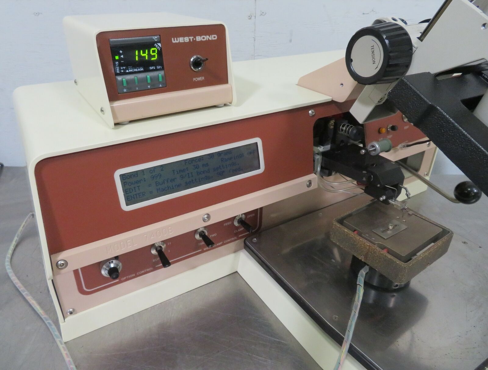 Refurbished Westbond  7476B 90° Vertical Feed Deep Access Wedge Bonder