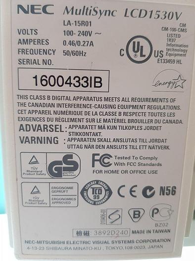 Used MicroPace NEC Flachmonitor mit Stimulus Anschlussbox und Stimulus Generator Einheit für EPS 320