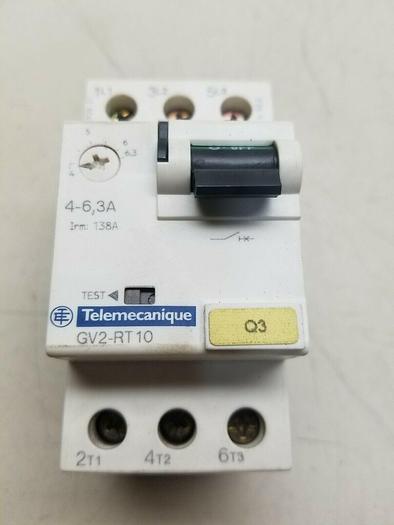 Used Telemecanique, Square D, GV2-RT10, 4-6.3A Motor Circuit Breaker