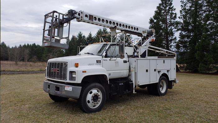 Used 2000 GMC 6500 w/ Telsta T36C Cable Placer Bucket Truck