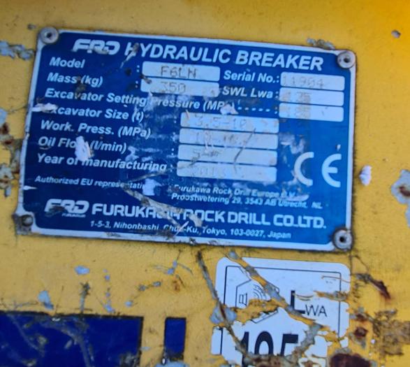 Usato Martello demolitore Furukawa Rock Driller F6LN