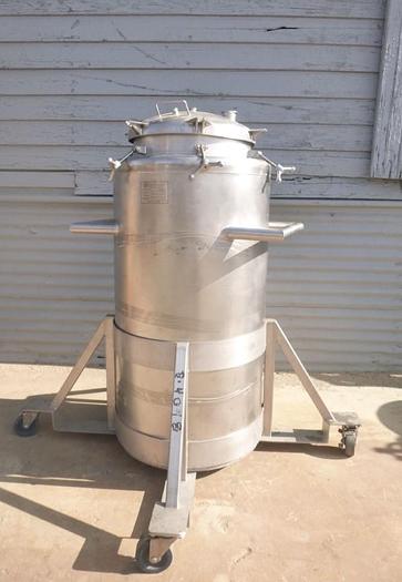 Used Tank, 52.8 Gallon, S/st, 22" X 38", 10 PSI, DT/DB, B #C743759