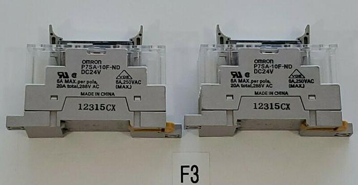 Used *PREOWNED* Lot Of 2 Omron 08116E Relay 250VAC With P7SA-10F-ND Socket + Warranty