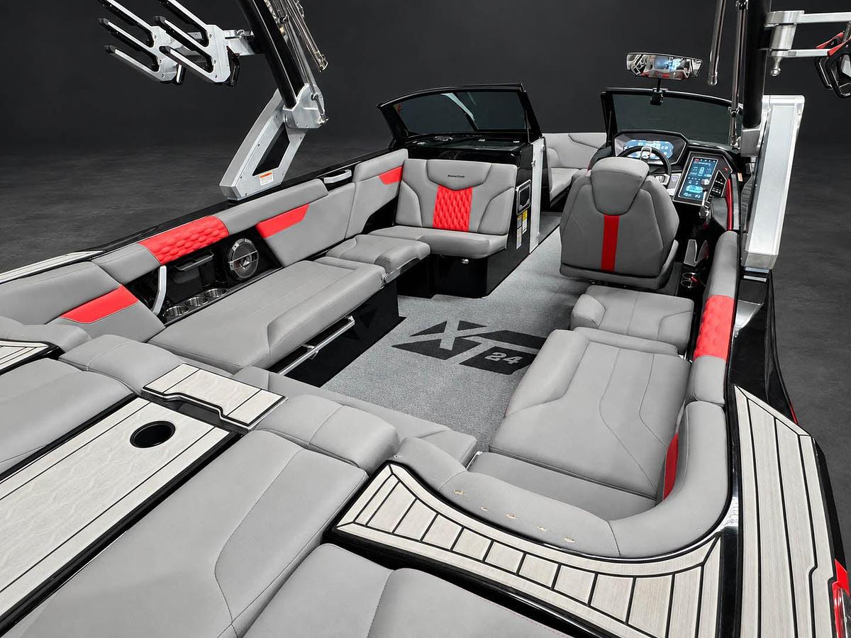 Used 2022 Mastercraft XT24 in red w/ GRAY interior